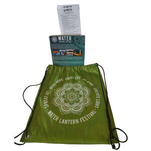 Green Water Lantern Festival Drawstring Bag Collectible Keepsake